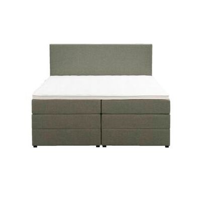 Boxspring met opbergruimte Liv egaal - groen - 160x200 cm - Leen Bakker
