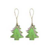 2x stuks kerstboomhangers kerstboom 11 cm