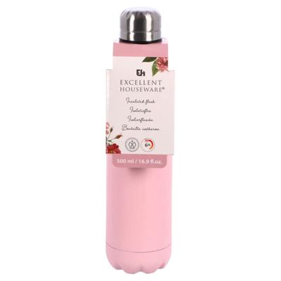 Excellent Houseware isoleerfles 500ml 4 verschillende uitvoeringen