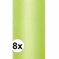 Glitter tule stof - 8x - groen - 15 x 900 cm - hobbyartikelen/knutselspullen Glitter tule stof - 8x - groen - 15 x 900 cm - hobbyartikelen/knutselspullen