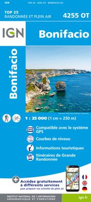 Wandelkaart - Topografische kaart 4255OT Bonifacio | IGN - Institut Géographique National