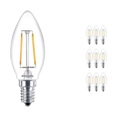 Voordeelpak 10x Philips Classic LEDcandle E14 B35 2.5W 827 Helder | Vervanger voor 25W Voordeelpak 10x Philips Classic LEDcandle E14 B35 2.5W 827 Helder | Vervanger voor 25W