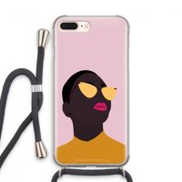 Yellow glasses: iPhone 8 Plus Transparant Hoesje met koord