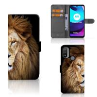 Motorola Moto E20 | E30 | E40 | Telefoonhoesje | Met pasjeshouder | Leeuw