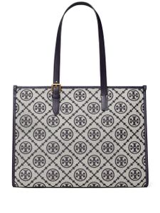 Tory Burch sac cabas à motif T Monogram - Gris