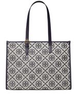 Tory Burch sac à main à plaque T Monogram - Gris