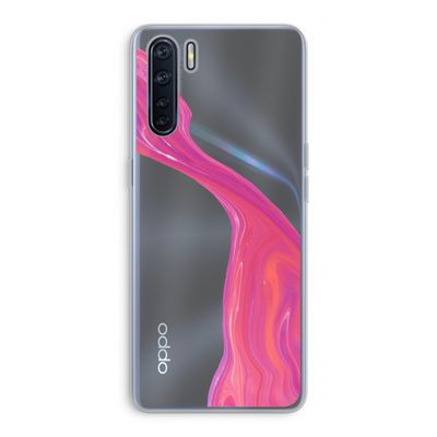 Paarse stroom: Oppo A91 Transparant Hoesje