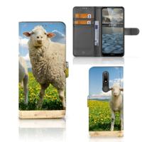 Nokia 2.4 | Telefoonhoesje | Met pasjeshouder | Schaap en Lammetje