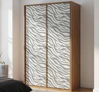 Grijze zebra meubel sticker