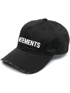 VETEMENTS casquette à logo imprimé - Noir