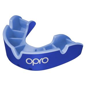OPRO 790007 Silver Superior Fit Mouthguard - Navy/Sky Blue - JR