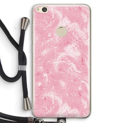 Abstract Painting Pink: Huawei Ascend P8 Lite (2017) Transparant Hoesje met koord