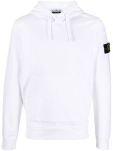 Stone Island hoodie Compass à lien de resserrage - Blanc