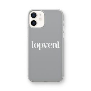 Topvent Grijs Wit: iPhone 12 mini Transparant Hoesje