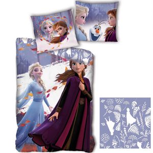 Disney Frozen Dekbedovertrek Nature - Eenpersoons - 140 x 200 cm - Polyester