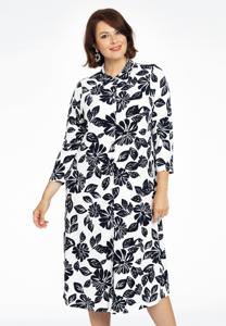 Yoek Blouse-jurk midi HARPER | Wit | Maat 42/44