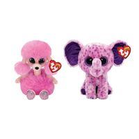 Ty - Knuffel - Beanie Boo's - Camilla Poodle & Eva Elephant - thumbnail