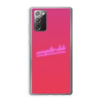 Vice Glow: Samsung Galaxy Note 20 / Note 20 5G Transparant Hoesje