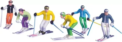 Jägerndorfer figuren staand skies - 6 stuks 1:32