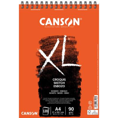 Schetspapier Canson XL Sketch 120vel 90gr A4 ivoorwit | 5 stuks
