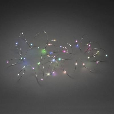 Konstsmide 6330-590 Micro-lichtketting Binnen werkt op het lichtnet Aantal lampen 50 LED RGB Verlichte lengte: 4.9 m