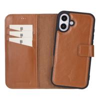 NorthLife iPhone 16 Plus - Leren Afneembare 2-in-1 bookcase telefoonhoes - Cognac