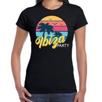 Ibiza zomer party t-shirt - Tropical thema - zwart - voor dames