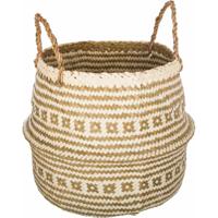 Opbergmand Brendan - rond - riet - D35 x H40 cm - decoratie mand Opbergmand Brendan - rond - riet - D35 x H40 cm - decoratie mand