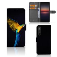 Sony Xperia 1 II | Telefoonhoesje | Met pasjeshouder | Papegaai