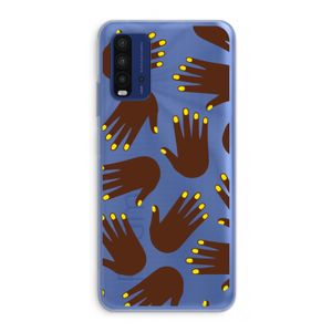 Hands dark: Xiaomi Redmi 9T Transparant Hoesje