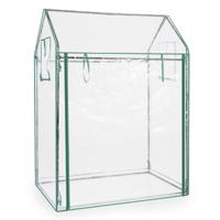 Mini-tomatenkas Transparante PVC-hoes Zwart Schaduwnet Deur en Ramen Haringen Kleine Beschermende Kas