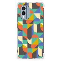 Nokia X30 Doorzichtige Silicone Hoesje Funky Retro