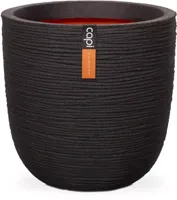 Capi nature bol rib nl kunststof bloempot 54x52 cm zwart