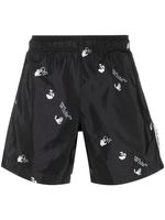 Off-White short de jogging à logo all-over - Noir