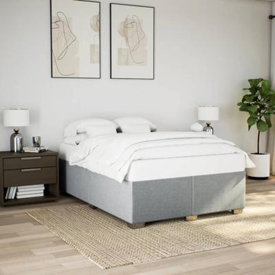 Bedframe zonder matras stof lichtgrijs 140x200 cm