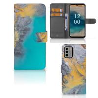 Nokia G22 | Bookcase | Marble Blue Gold