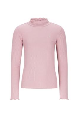 Like Flo winter t-shirt meisjes - roze - Eef - rib - col