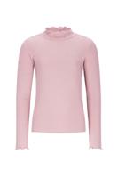Like Flo winter t-shirt meisjes - roze - Eef - rib - col