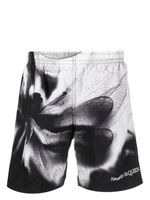 Alexander McQueen short de bain à imprimé Dragonfly - Noir - thumbnail