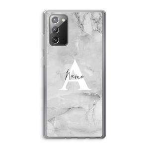 Ivory Marble: Samsung Galaxy Note 20 / Note 20 5G Transparant Hoesje