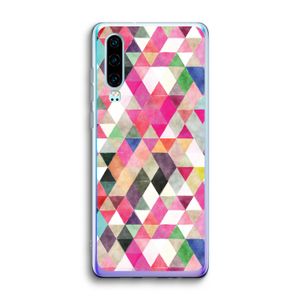 Gekleurde driehoekjes: Huawei P30 Transparant Hoesje