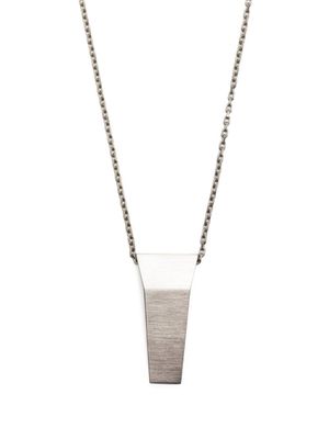 Rick Owens collier en chaîne à logo gravé - Argent