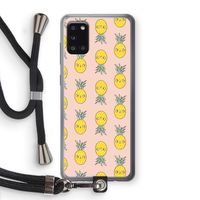 Ananas: Samsung Galaxy A31 Transparant Hoesje met koord