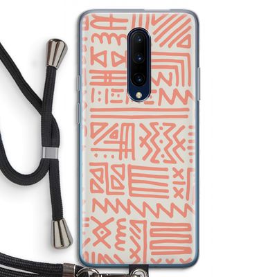 Marrakech Pink: OnePlus 7 Pro Transparant Hoesje met koord