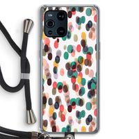 Tropical Dots: Oppo Find X3 Transparant Hoesje met koord
