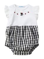 Familiar embroidered-design checked body - Blanc