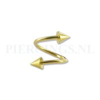 Twister 1.2 mm goud kleur spikes L