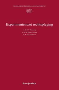 Experimentenwet rechtspleging (Paperback)