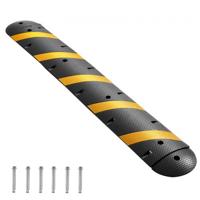 VEVOR 183 cm kabelbrug, 2-kanaals, rubberen oprijbeveiliging, draagvermogen 9979 kg, vloerafdekkingen, struikelbeveiligingshelling met expansieschroeven, voor asfalt, beton en grindopritten, 1 stuk VEVOR 183 cm kabelbrug, 2-kanaals, rubberen oprijbeveiliging, draagvermogen 9979 kg, vloerafdekkingen, struikelbeveiligingshelling met expansieschroeven, voor asfalt, beton en grindopritten, 1 stuk