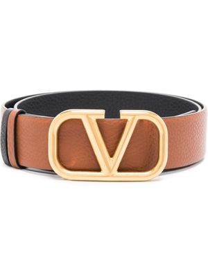 Valentino Garavani ceinture à détail VLogo 40 mm - Marron